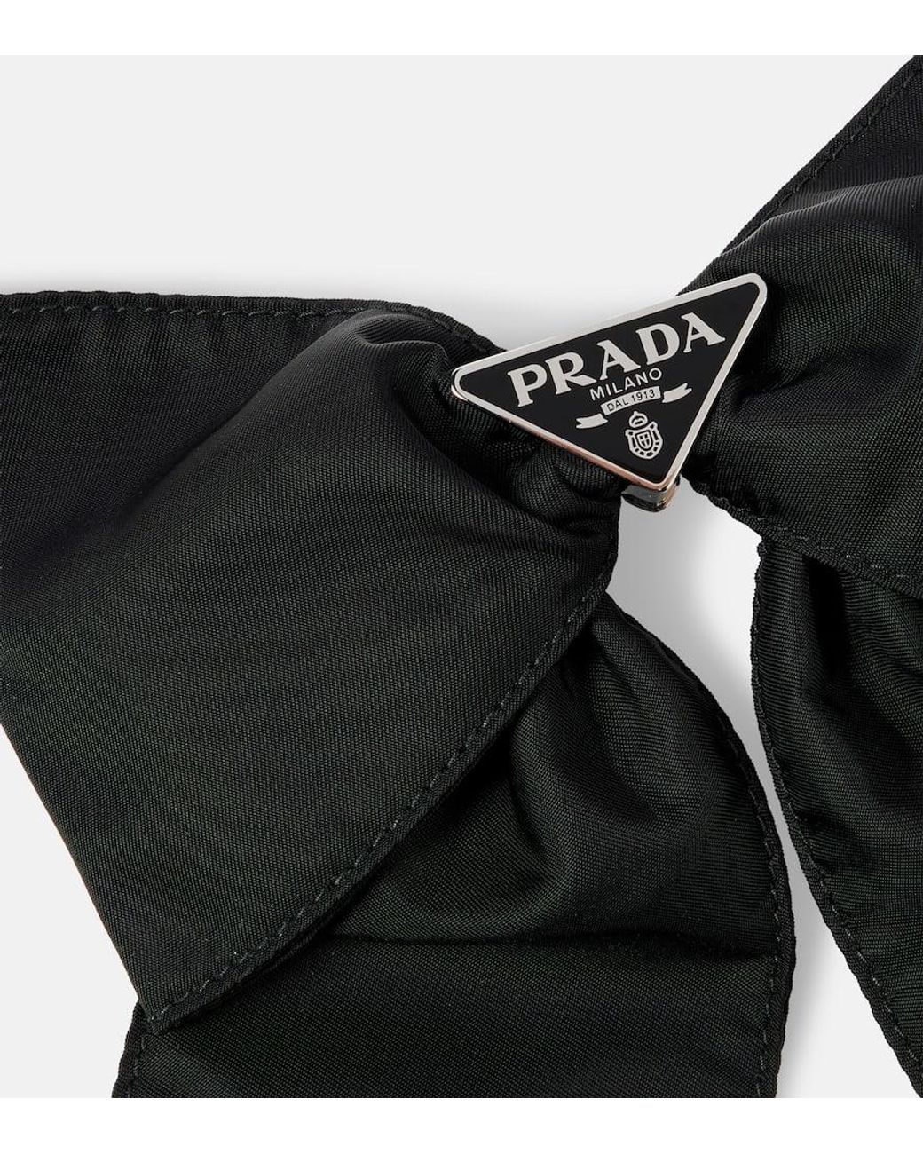 ヘアアクセサリー PRADA FW25 Black nylon hair clip (1IF1632DMI F0632) Black Re-Nylon hair clip | PRADA