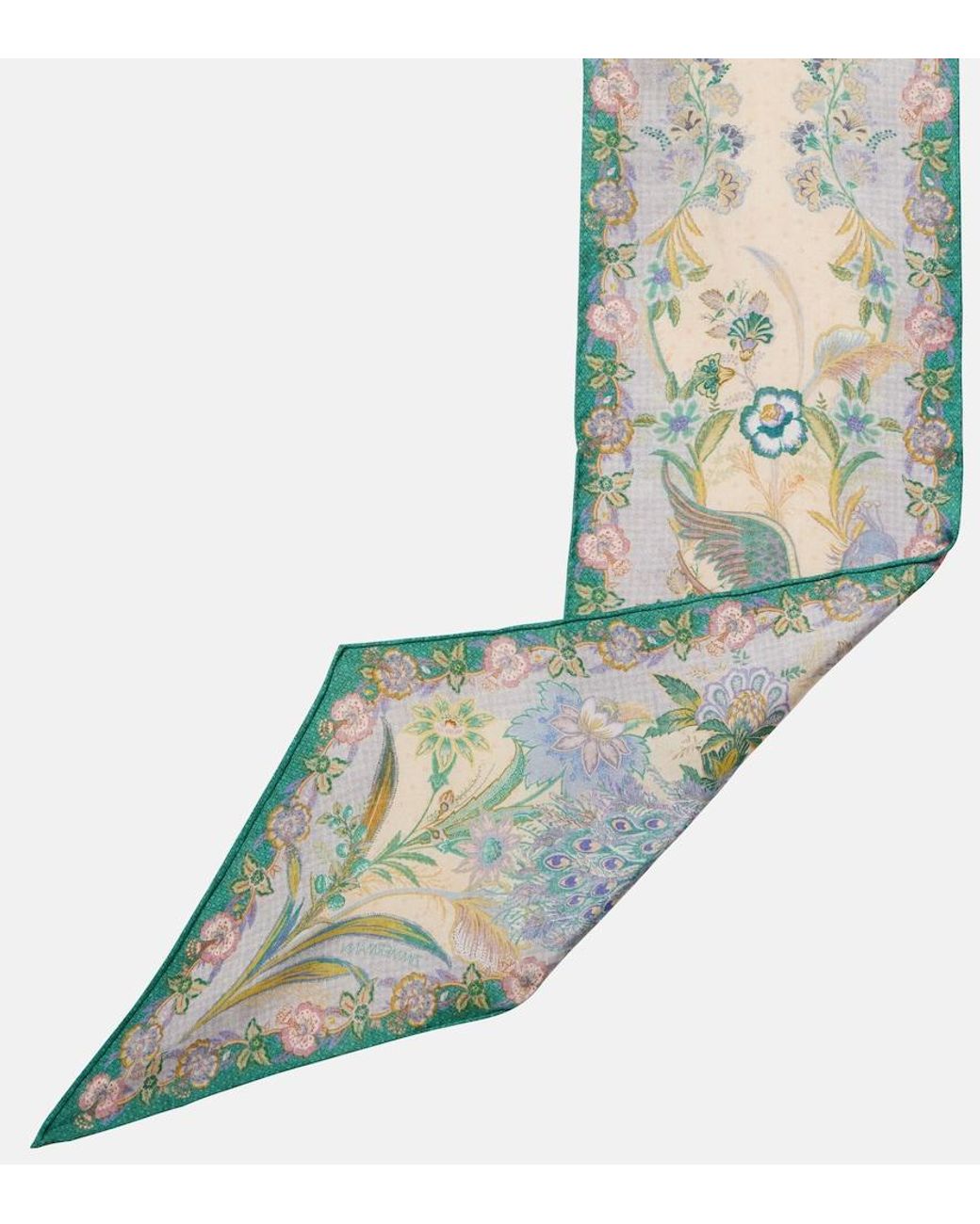Zimmermann Blue Floral Silk Scarf