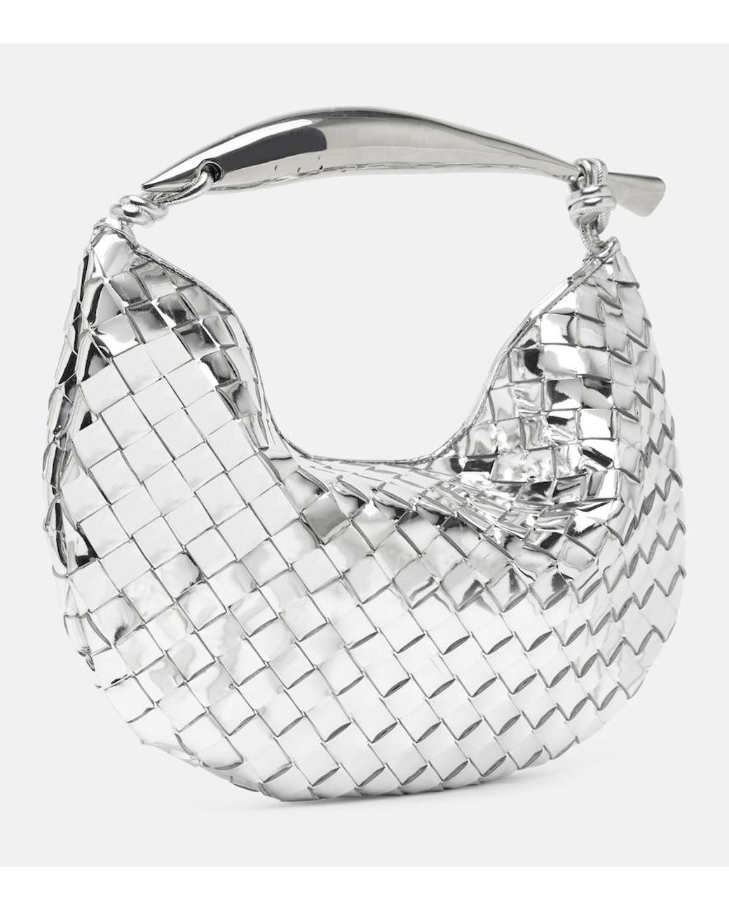 Bottega Veneta Metallic Sardine Intrecciato Mirrored Leather Tote Bag