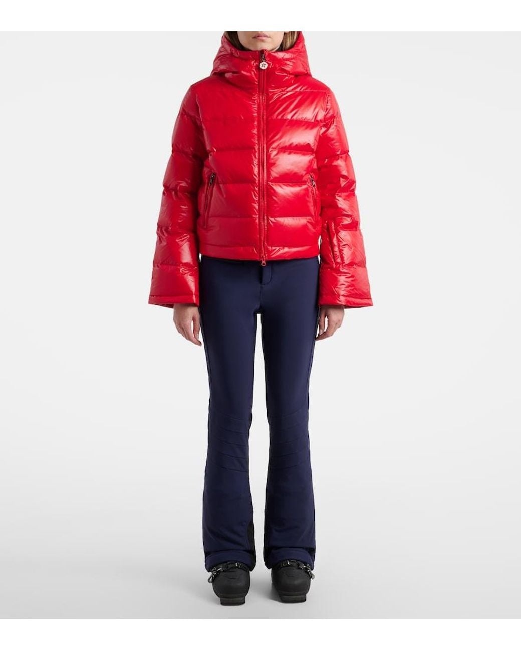 Perfect Moment Red Polar Flare Down Ski Jacket