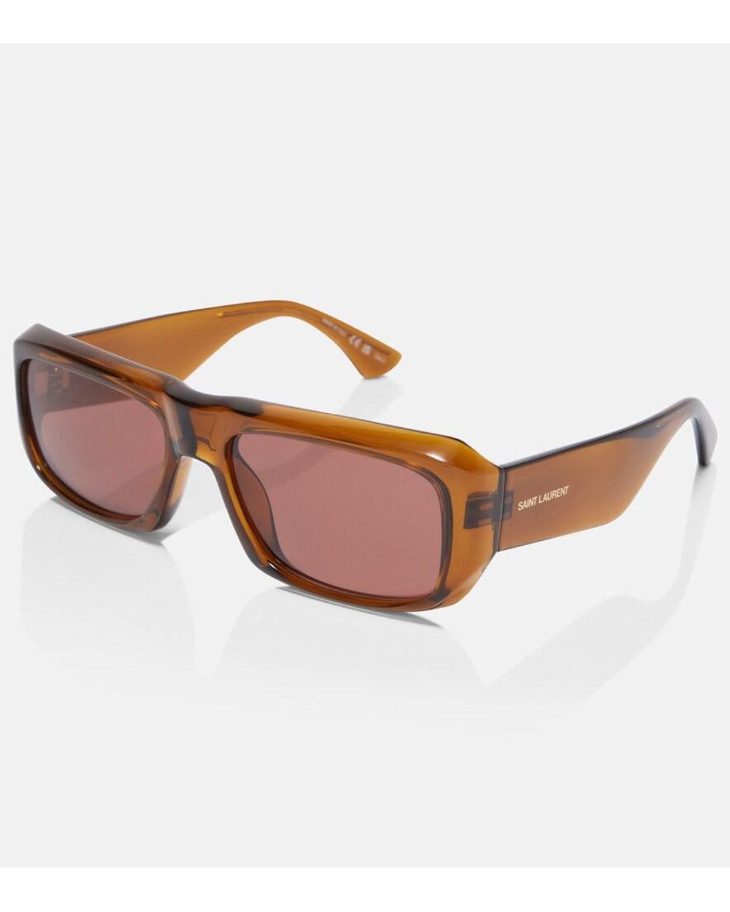 Saint Laurent Brown Sl 869 Rectangular Sunglasses
