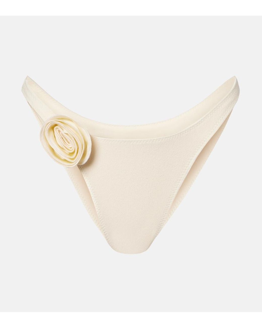 SAME Natural Rosette Floral-Applique Bikini Bottoms