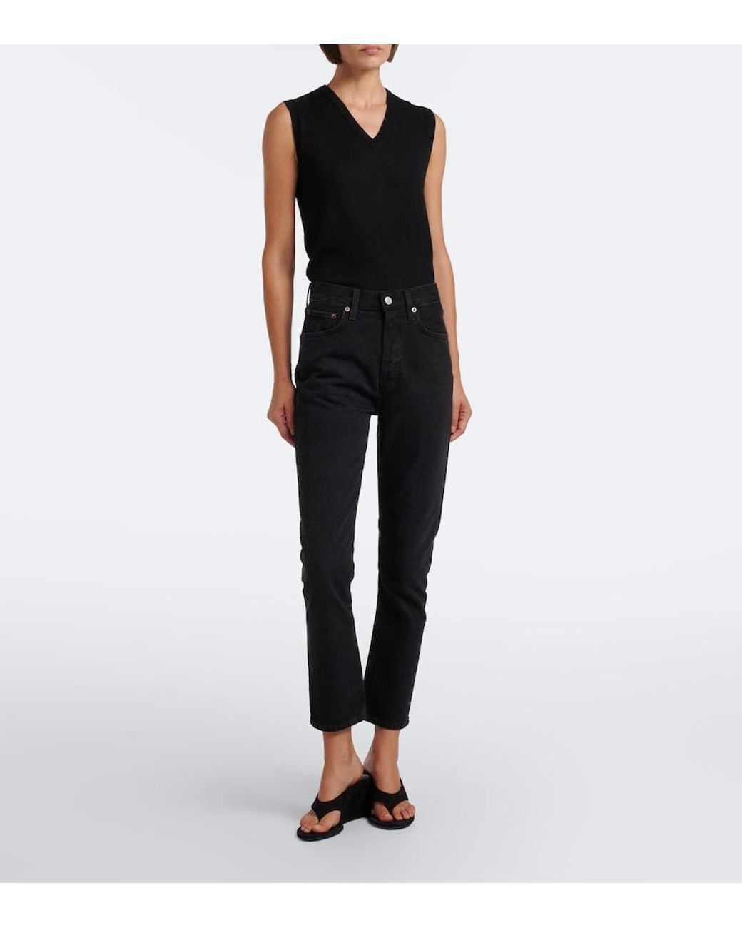 Agolde Black Slim Jeans