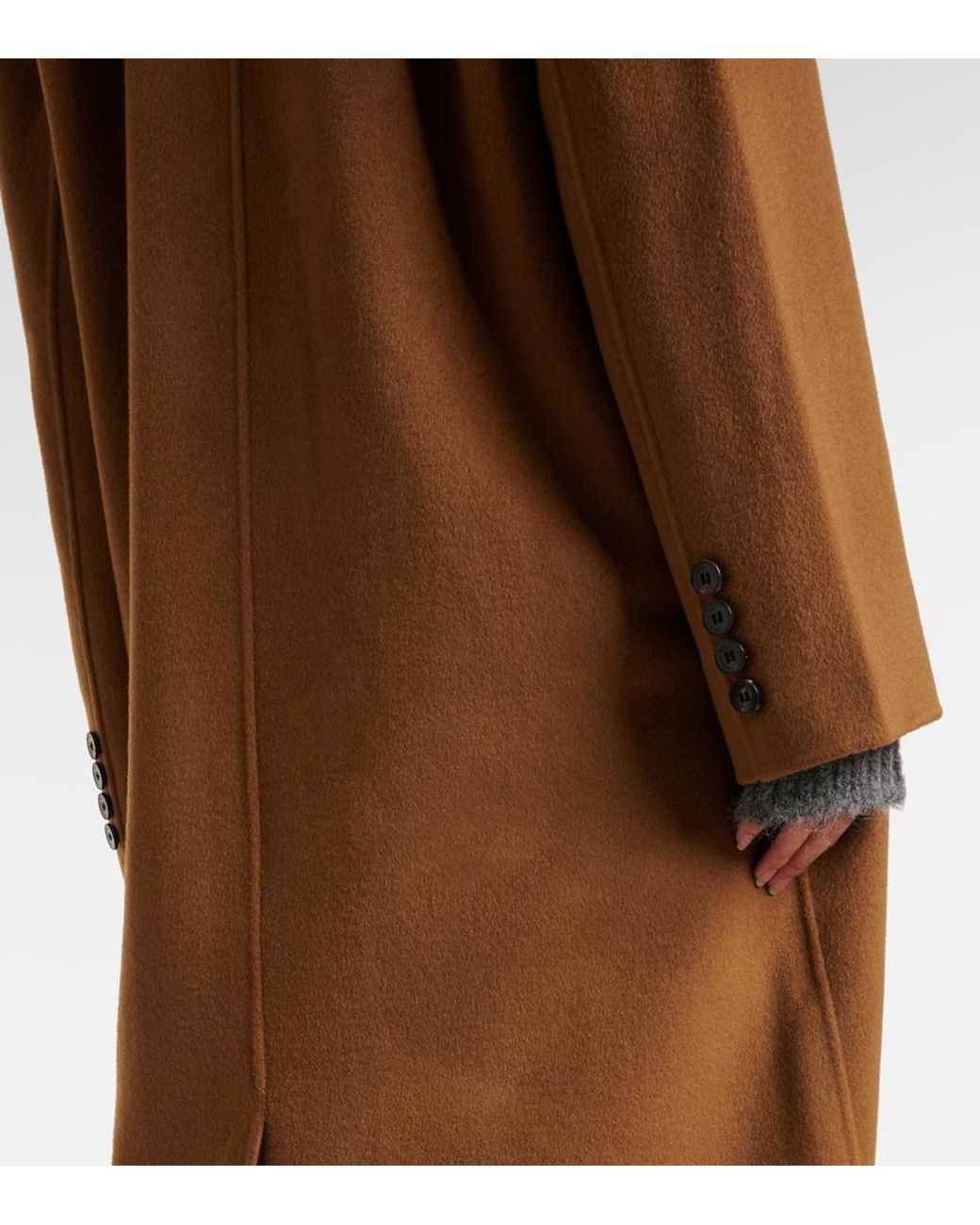 Frankie Shop Brown Mantel Gaia Aus Einem Wollgemisch