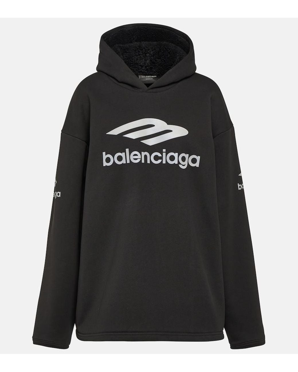 Balenciaga Black 3B Sports Icon Technical Hoodie