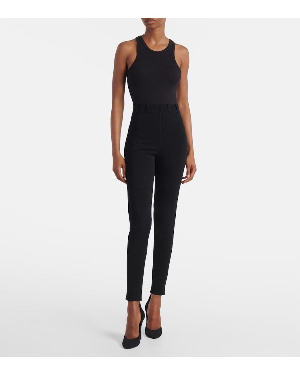 Alaïa Blue High-Rise Leggings
