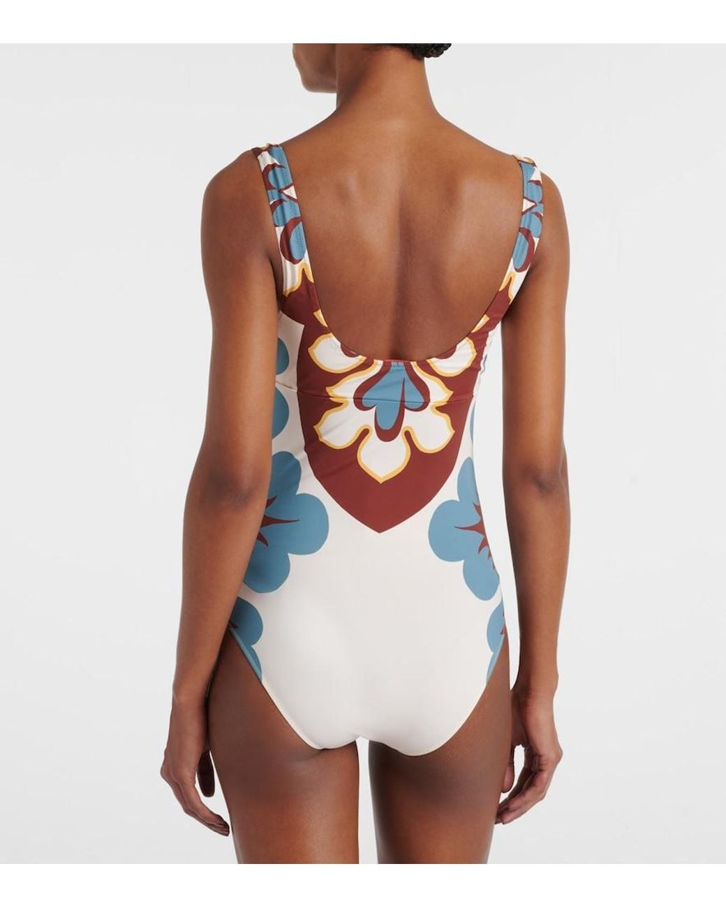 LaDoubleJ White Sunset Printed Swimsuit