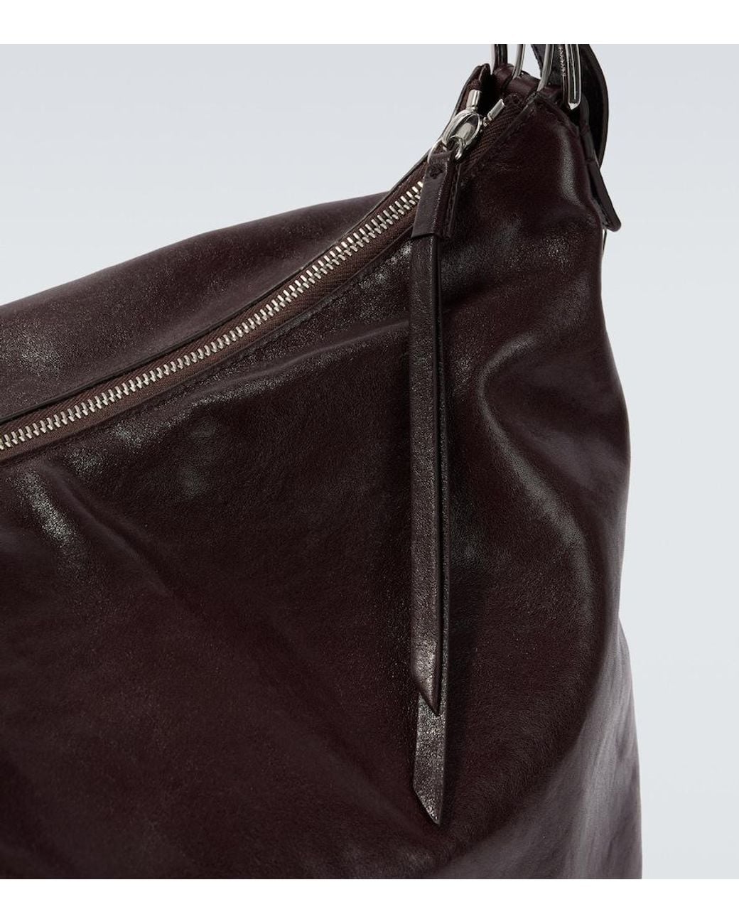 Lemaire Brown Leather Shoulder Bag for men