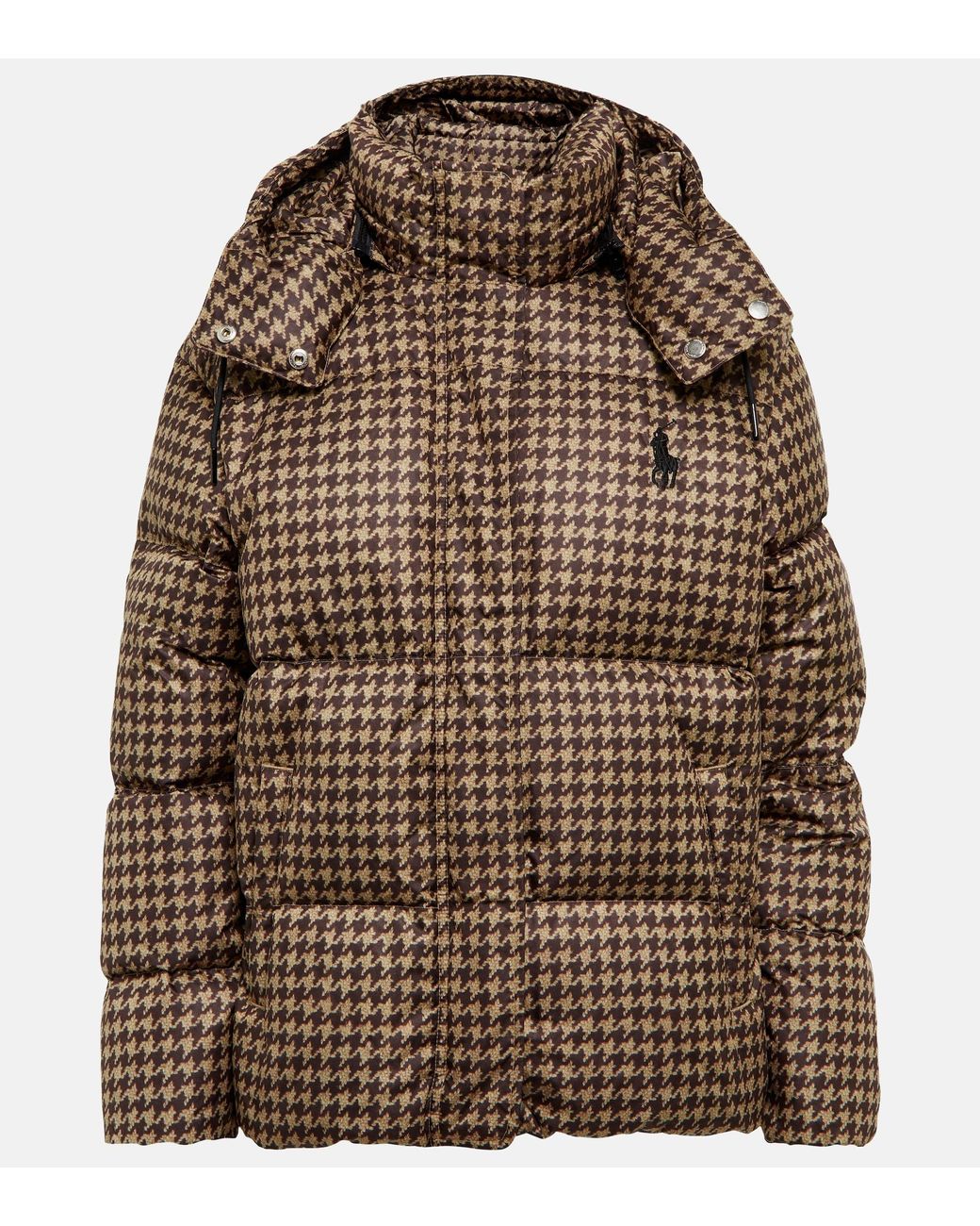 ralph lauren houndstooth puffer