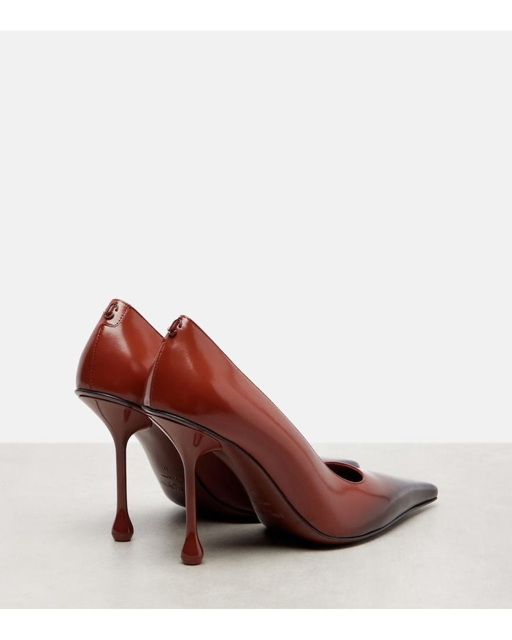 Jimmy Choo Red Ixia 95 Leather Pumps