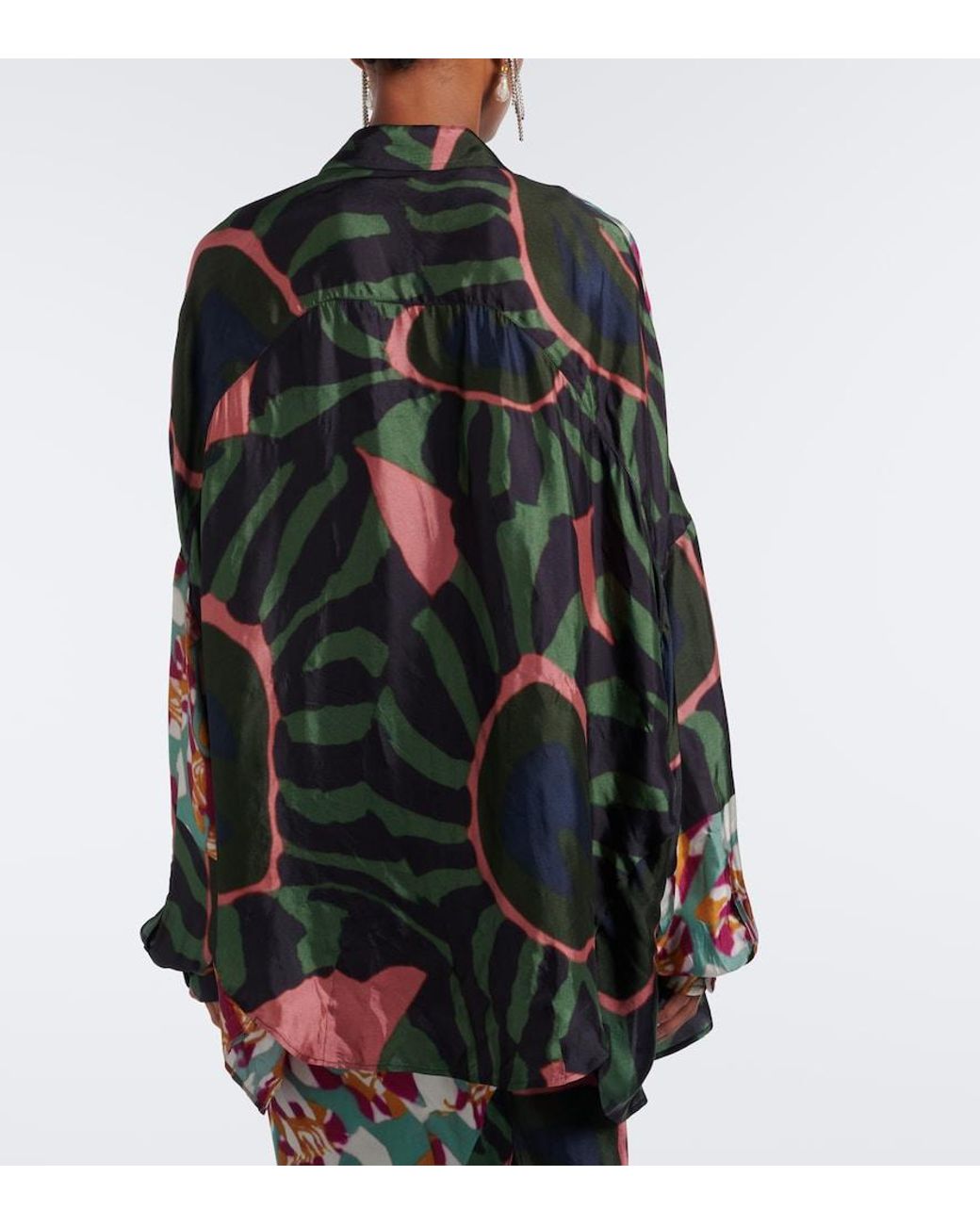 Dries Van Noten Black Printed Twill Shirt