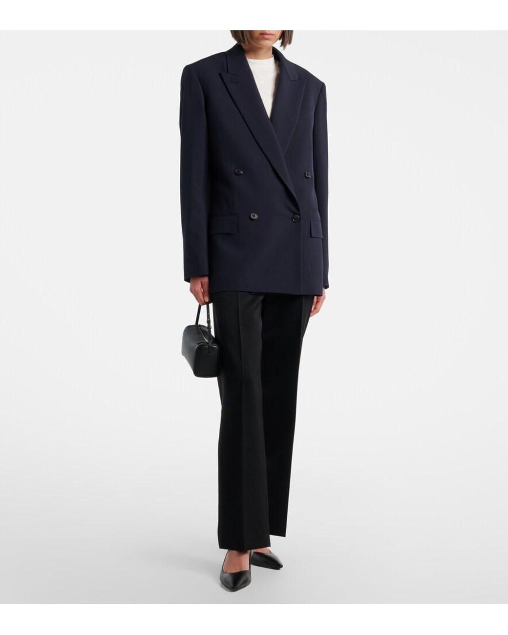The Row Black '90S Small Leather Top-Handle Bag