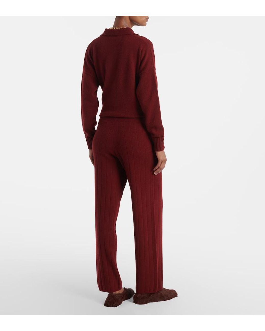 Max Mara Red Jardin Cashmere Sweatpants