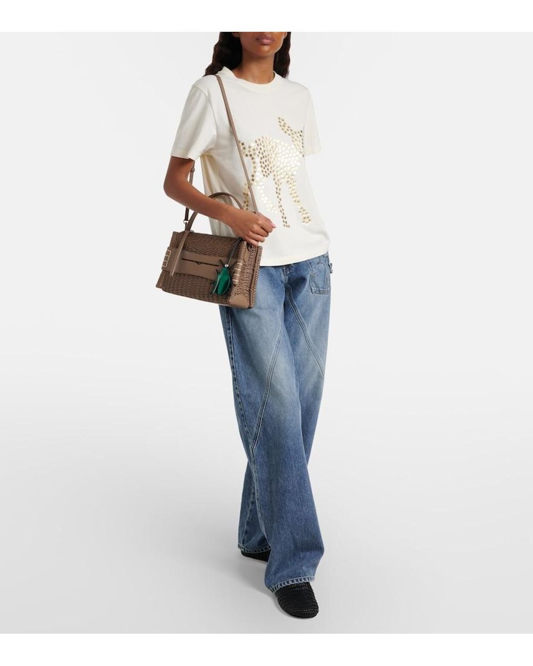 J.W. Anderson Brown Loafer Medium Leather Shoulder Bag