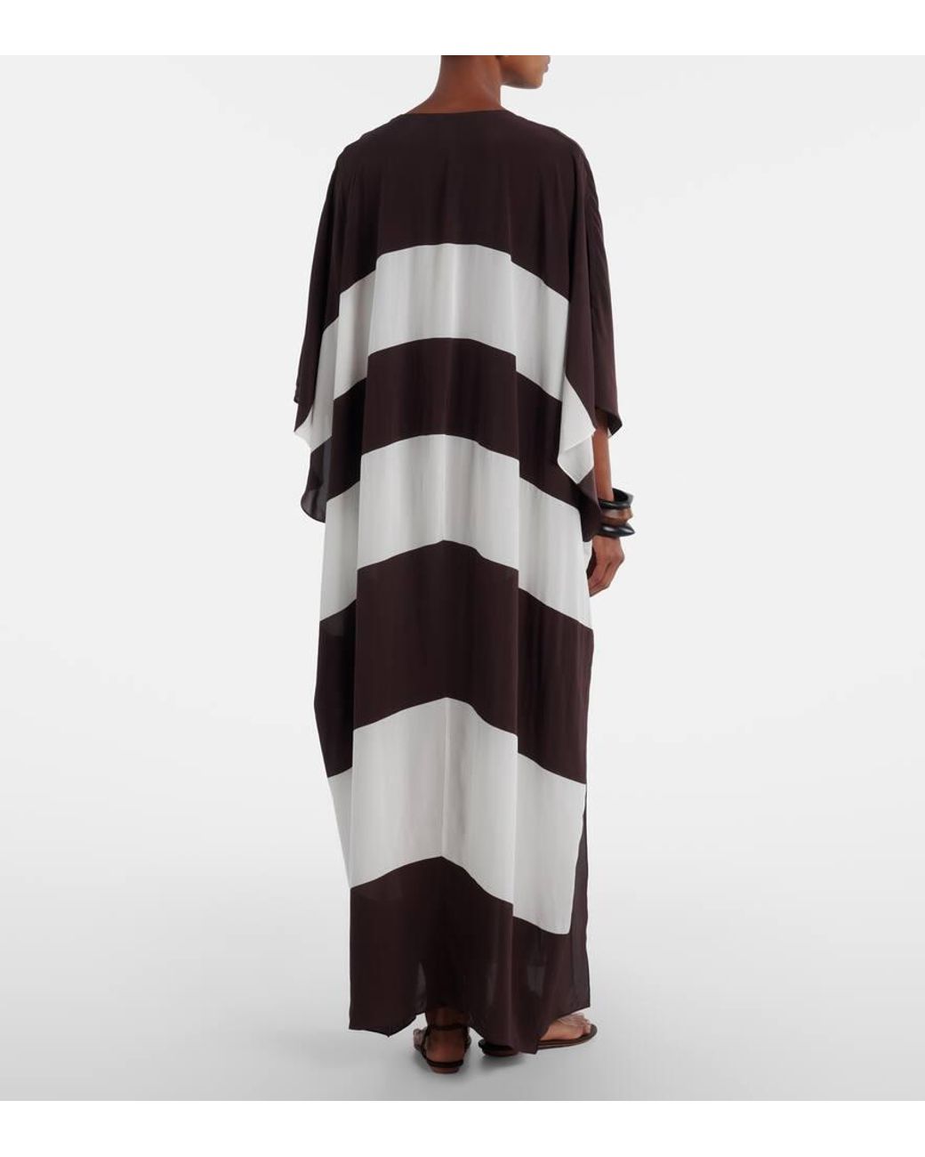 Adriana Degreas Red Striped Kaftan
