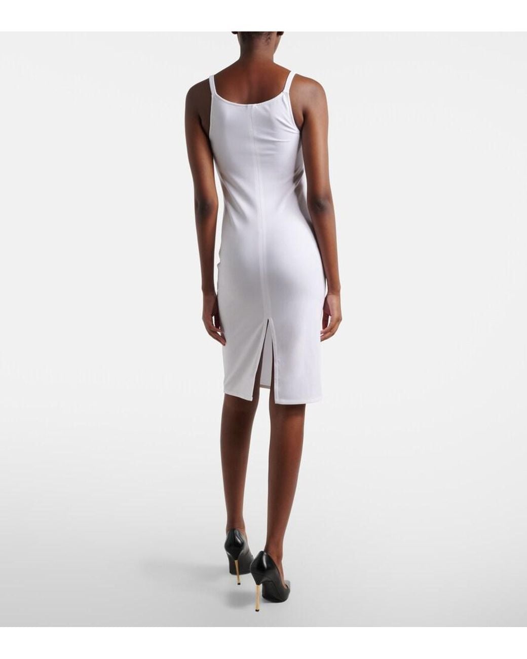 Gucci White Horsebit Jersey Minidress