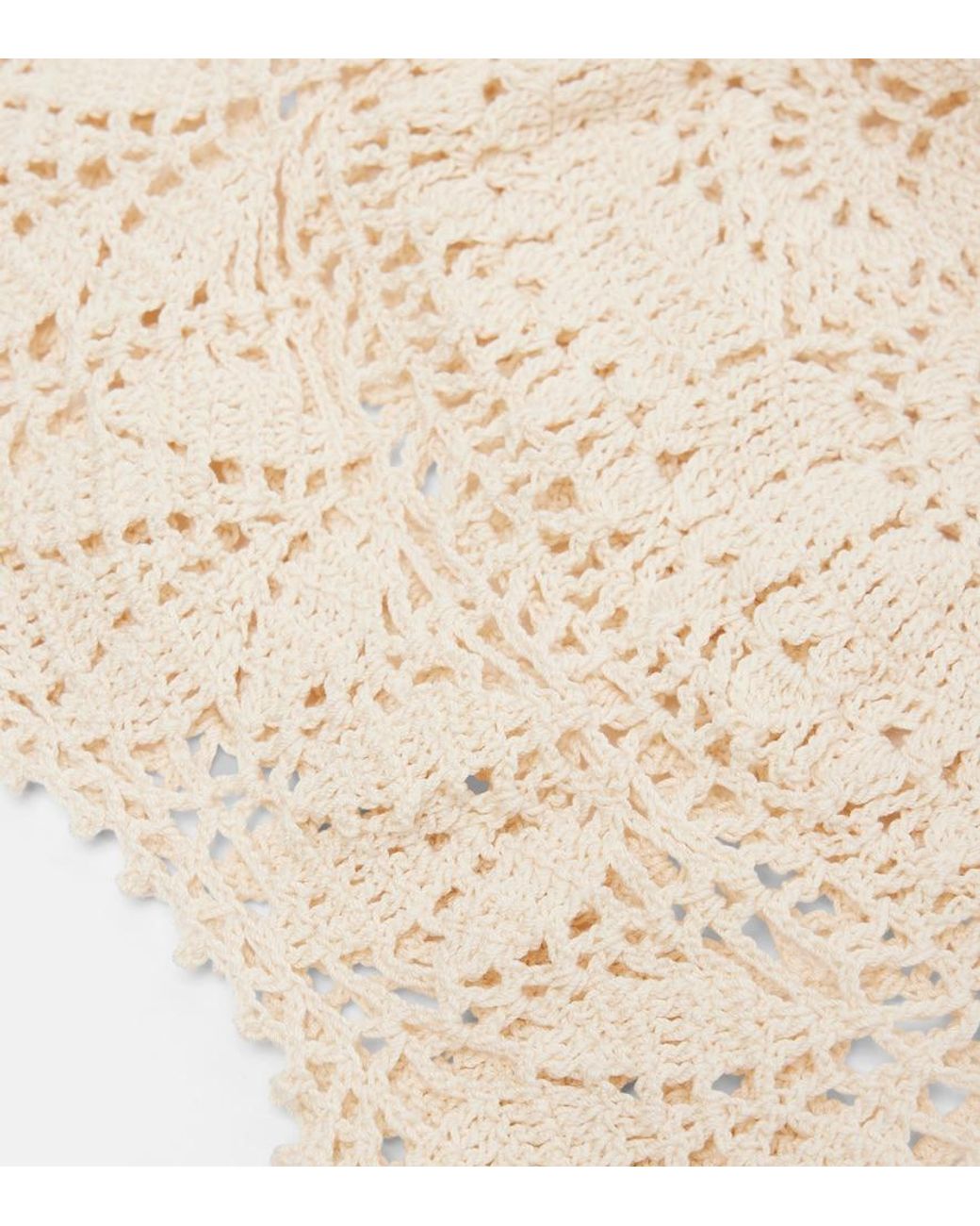 Magda Butrym White Crochet Cotton Hood