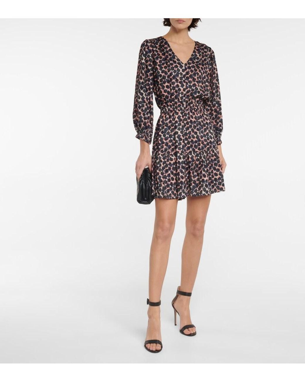 Velvet Black Yena Printed Minidress