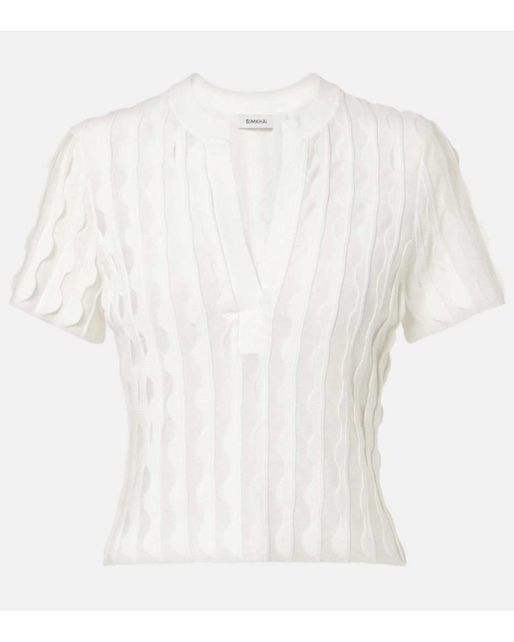 Jonathan Simkhai White Knitted Top