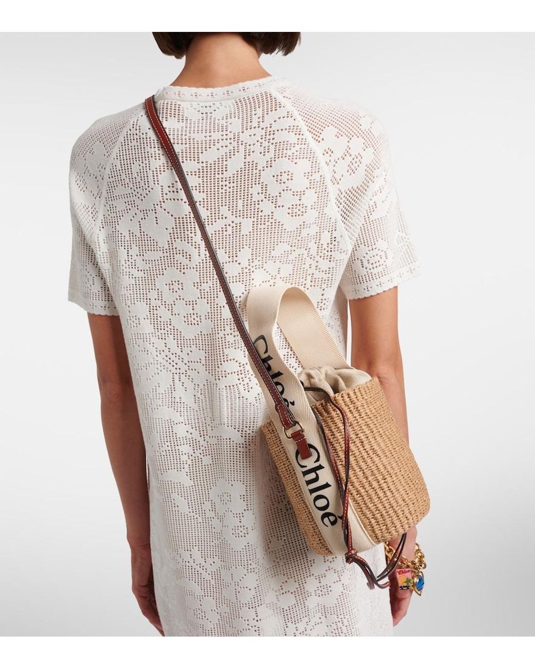 Chloé Metallic Chloe X Mifuko Woody Small Basket Tote