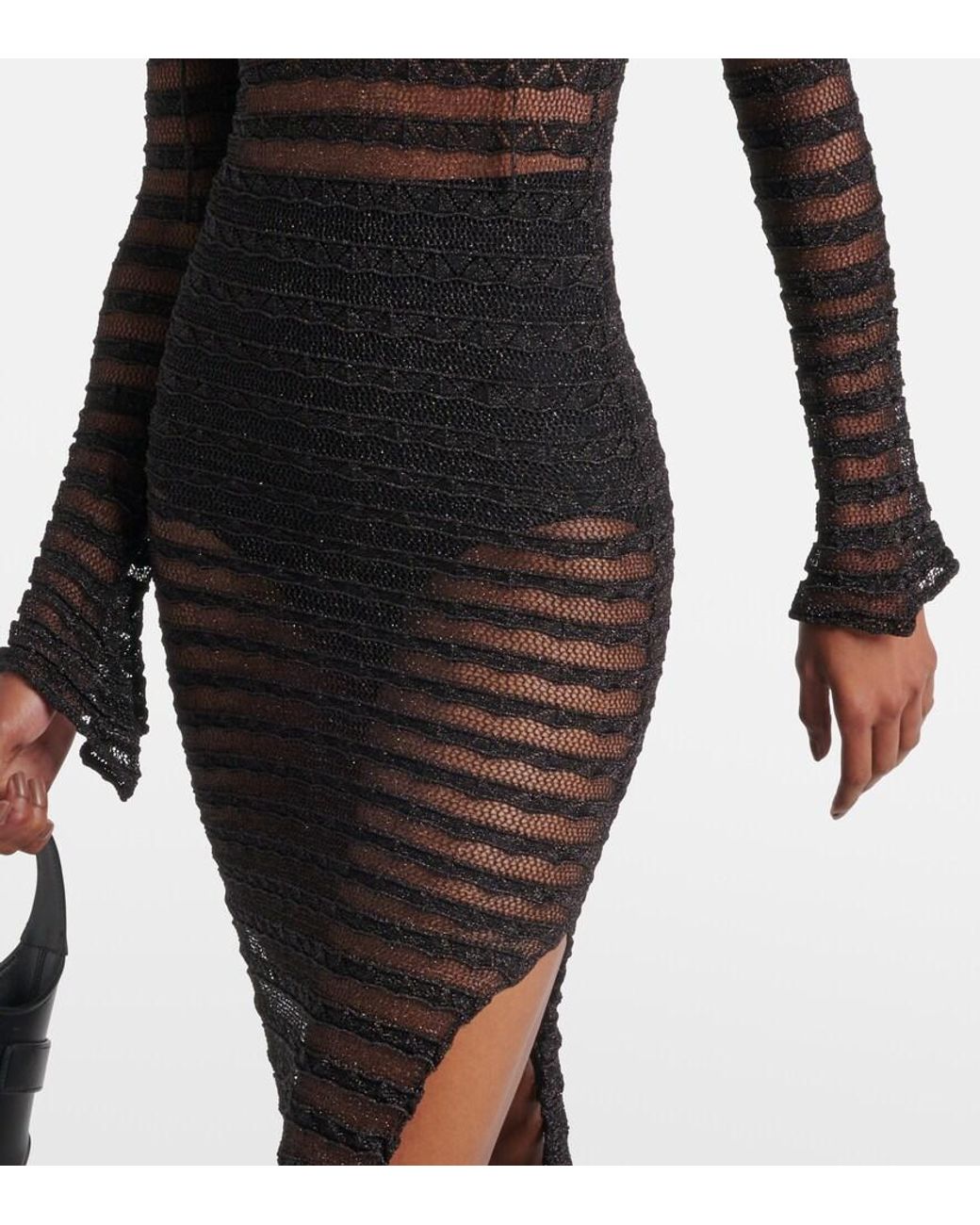 AYA MUSE Blue Lace Maxi Dress