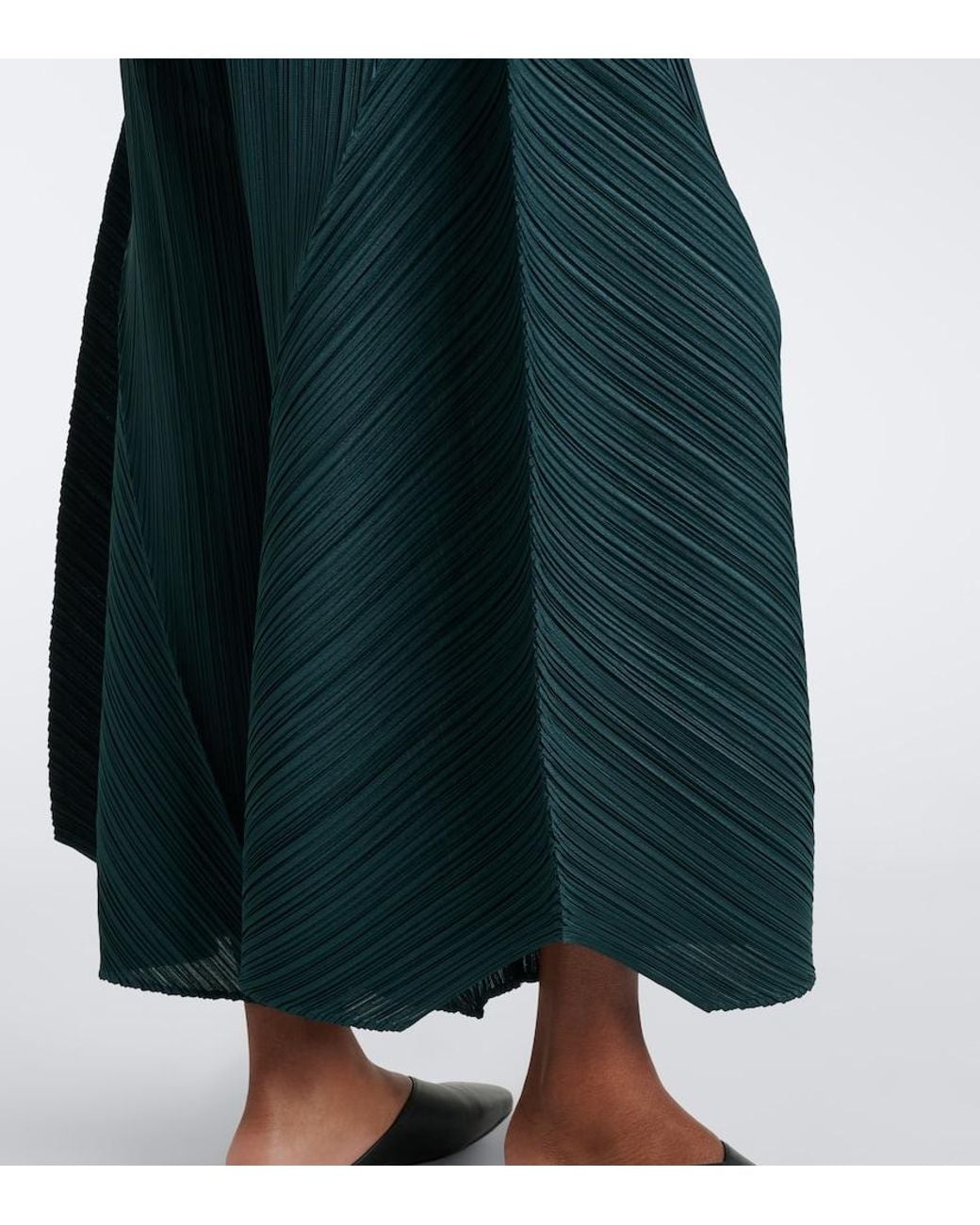 Pleats Please Issey Miyake Blue Monthly Colors: October Pleated Barrel-Leg Pants