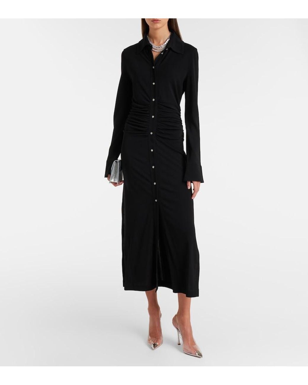 Altuzarra Black Claudia Jersey Midi Dress