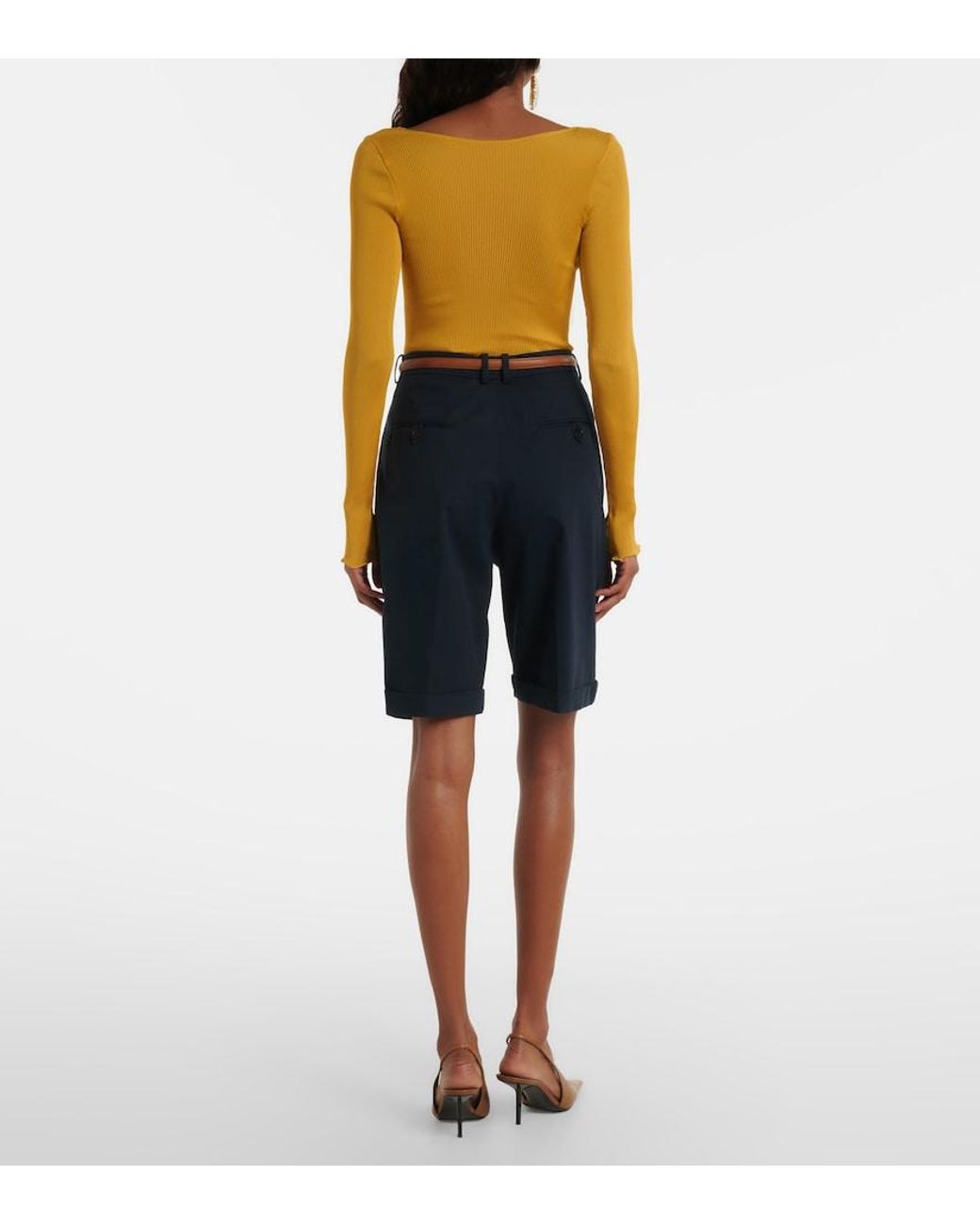 Saint Laurent Blue Cotton Bermuda Shorts