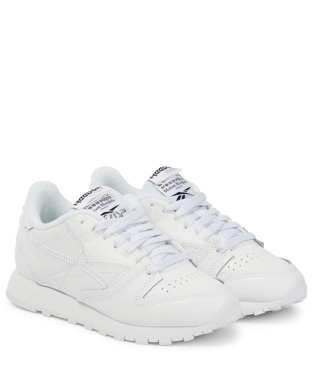 Maison Margiela X Reebok Cl Memory Of Leather Sneakers in White | Lyst