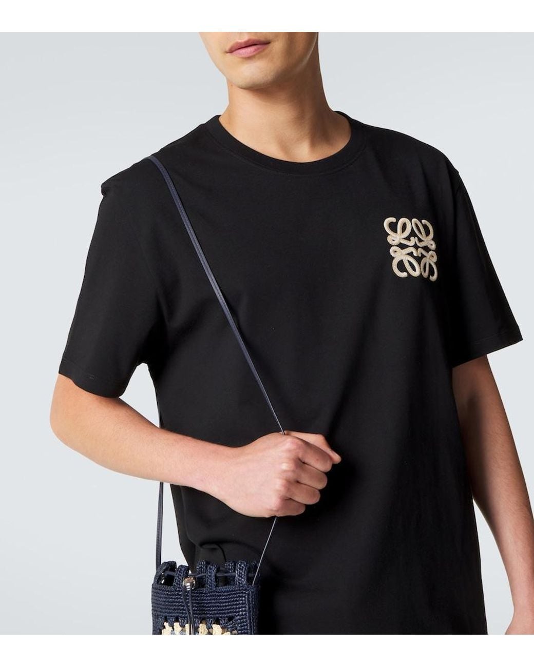 Loewe Black Paula's Ibiza Cotton Jersey T-Shirt for men
