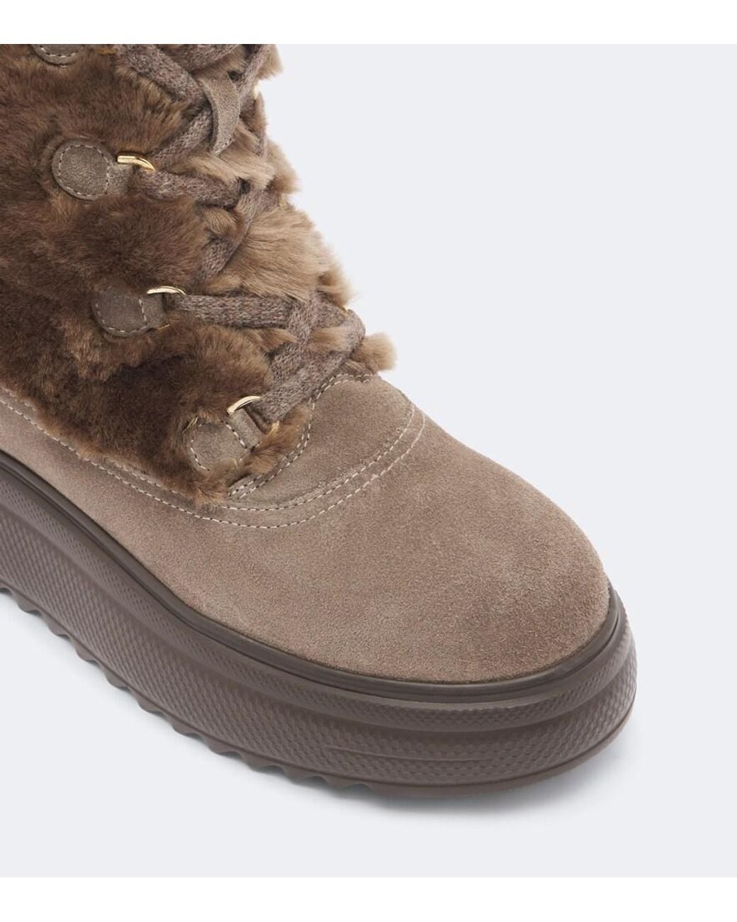 Bogner Brown Stockholm Suede And Shearling Lace-Up Boots
