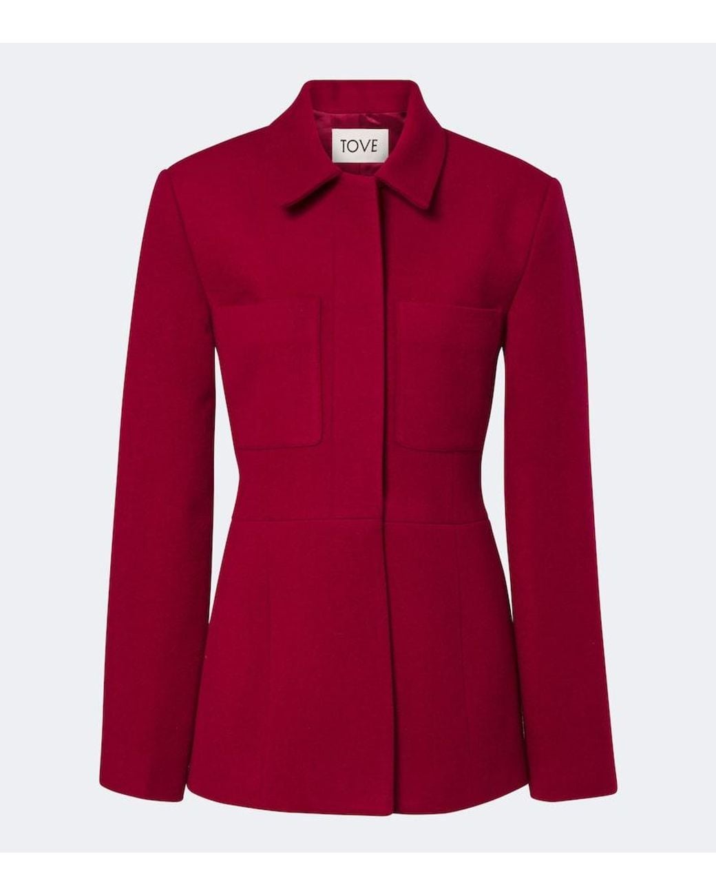 TOVE Red Eton Wool And Cashmere Jacket