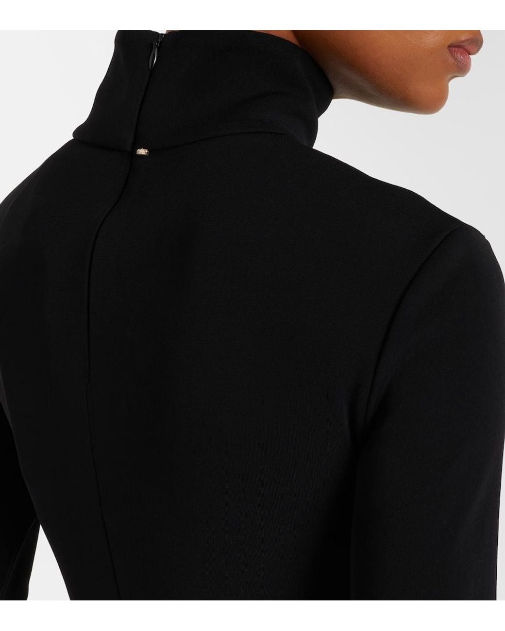 Sportmax Black Cutout Jersey Maxi Dress