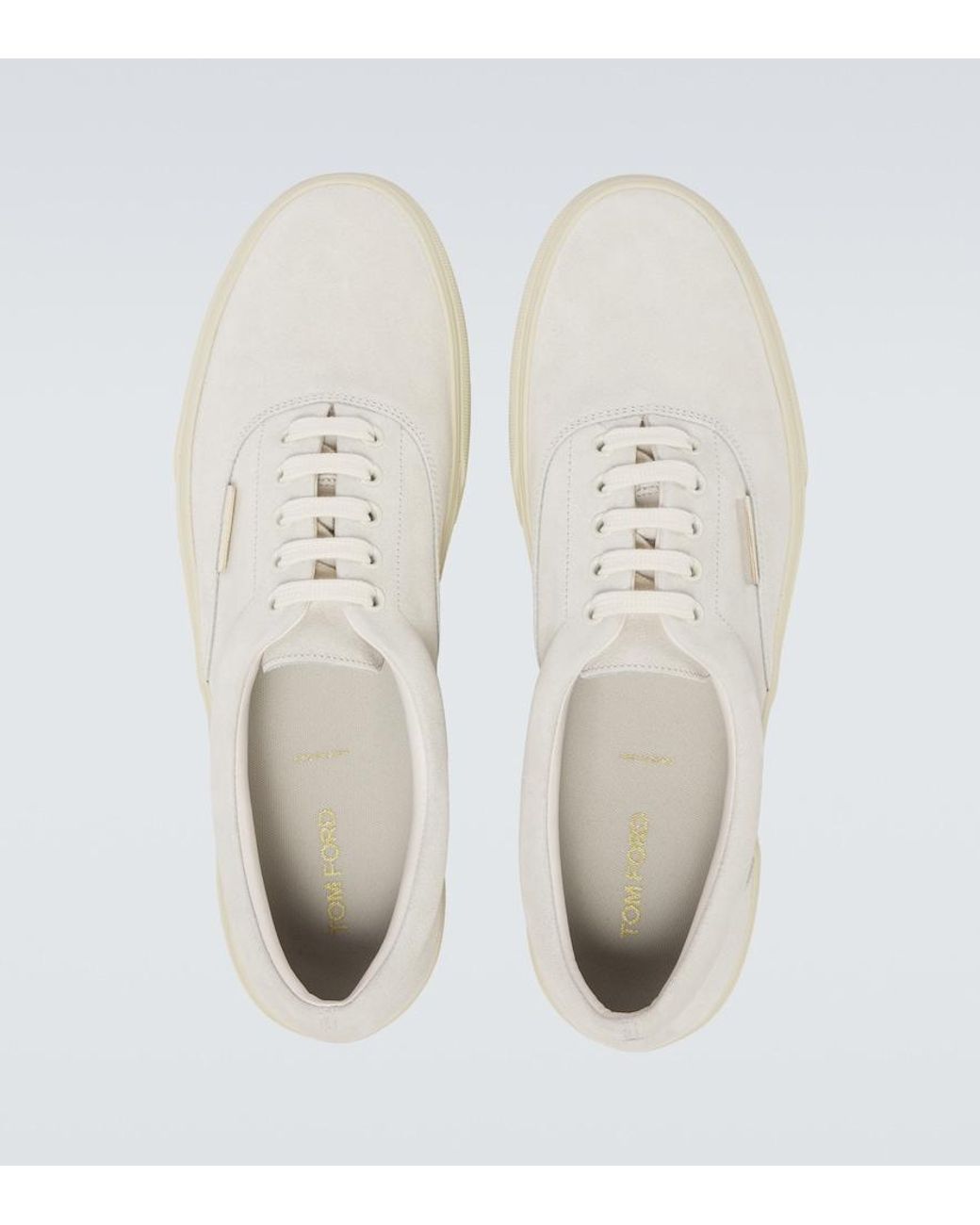 Tom Ford White Jude Suede Sneakers for men