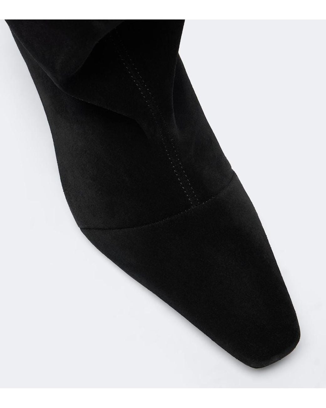 Staud Black Wally Suede Mid-Calf Boots