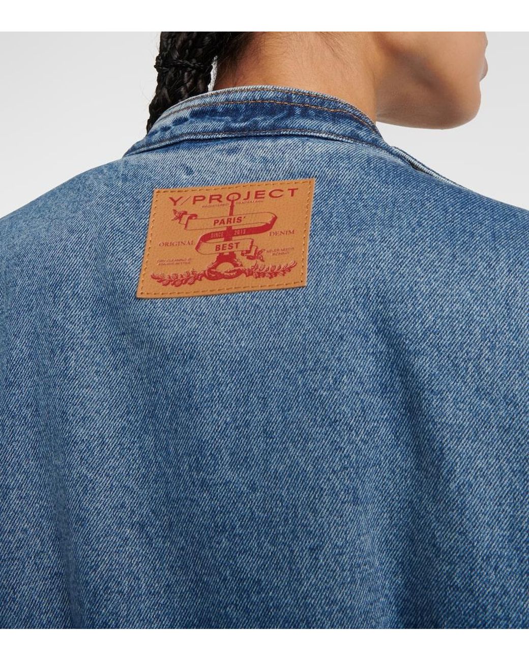 Y. Project Blue Snap Off Denim Bomber Jacket