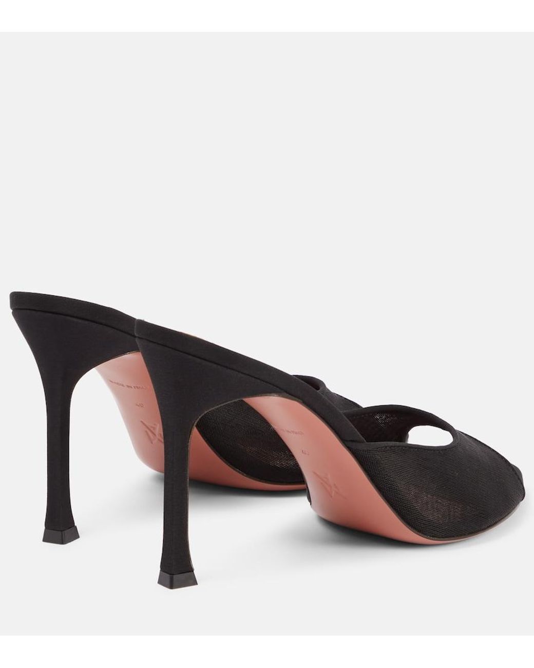 AMINA MUADDI Brown Alexa 95 Mesh Mules