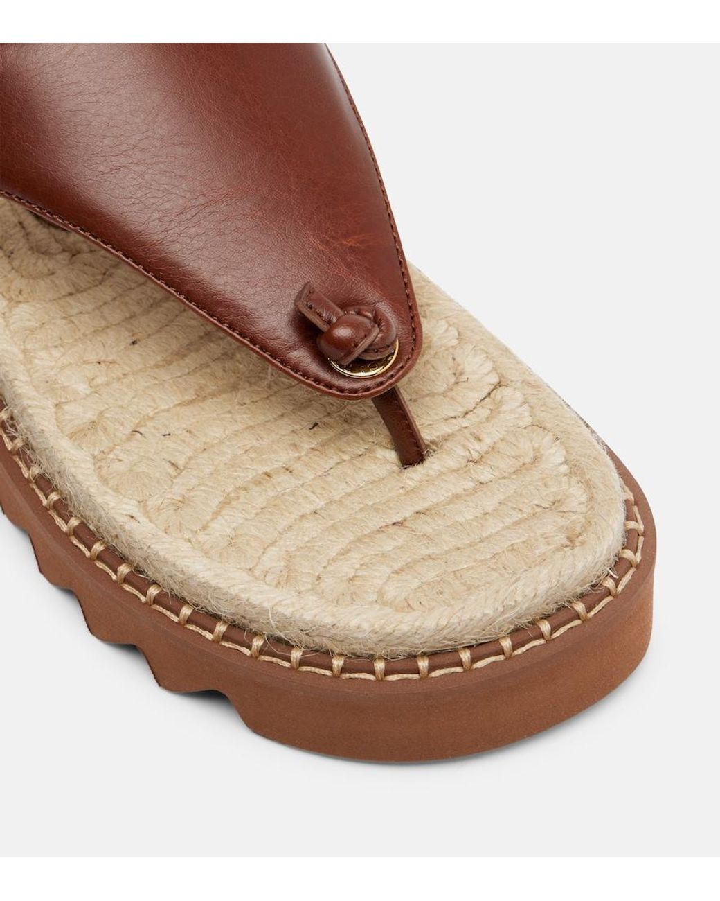 Stella McCartney Brown Gaia Thong Sandals