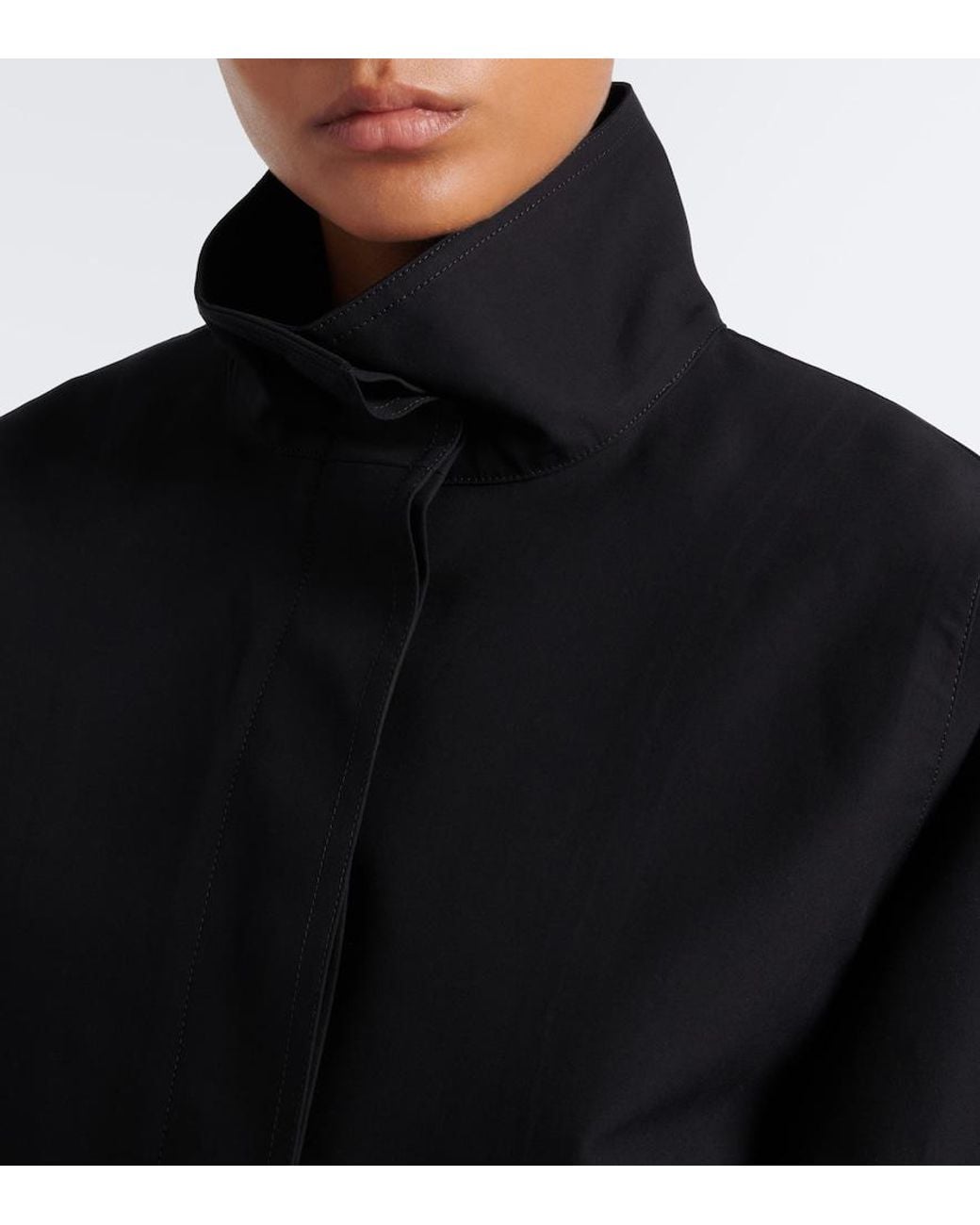 Alaïa Black Cropped Cotton And Silk Jacket