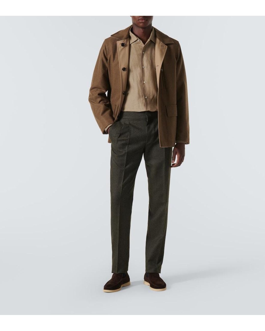 Loro Piana Natural Andre Linen Shirt for men