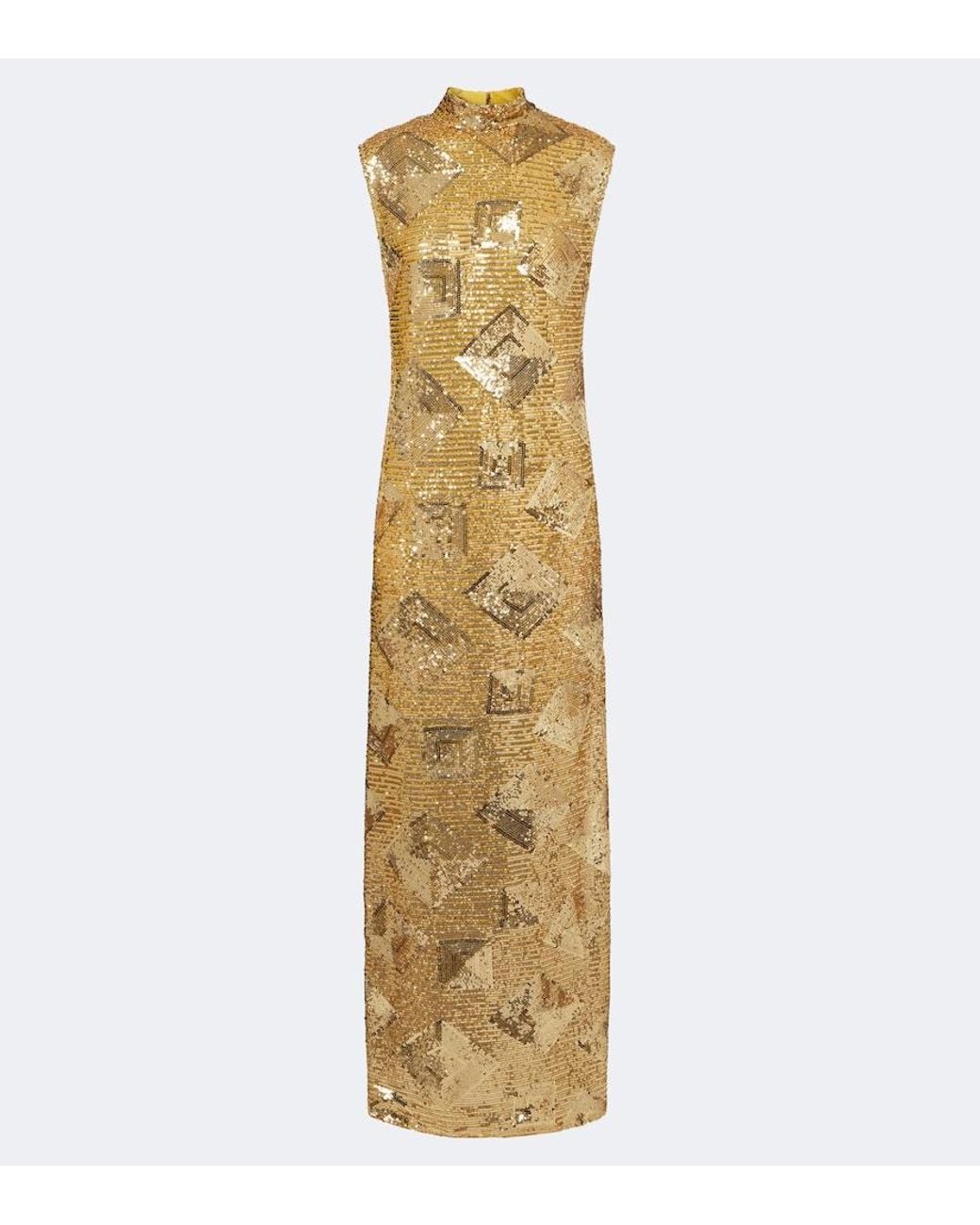 Taller Marmo Metallic Miami Sequined Gown