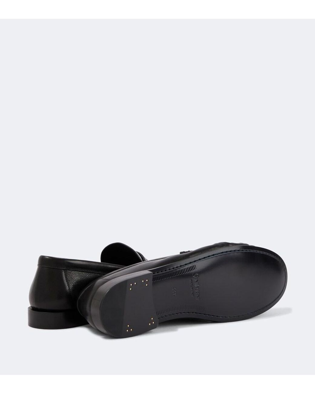 Saint Laurent Black Le Loafer Leather Penny Loafers for men