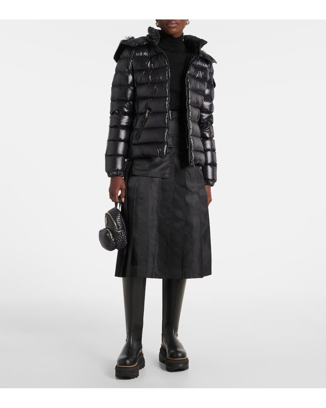 『MONCLER』Badyf Shearling-Trimmed Down Jacket★White★ MONCLER Badyf Shearling-Trimmed Down Jacket in White | endource