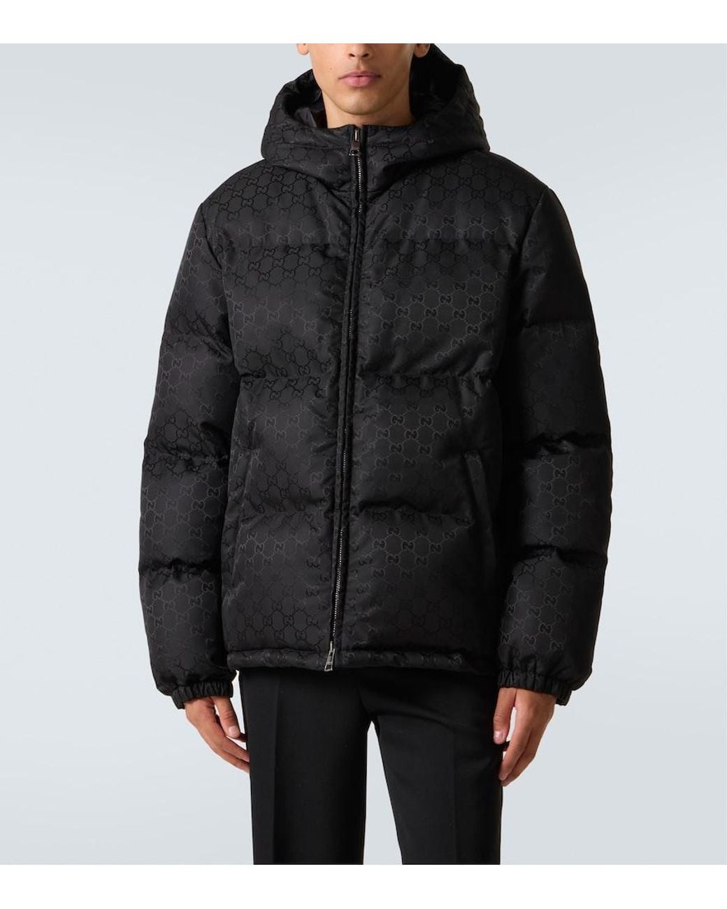 Gucci Black Gg Down Jacket for men