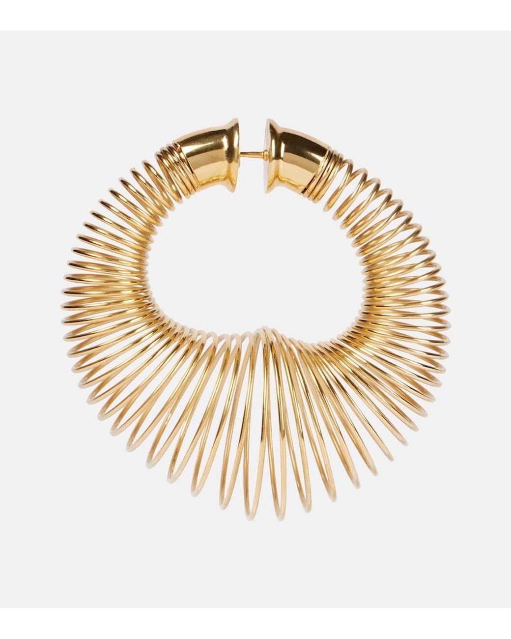 Alaïa Metallic Spiral Hoop Earrings