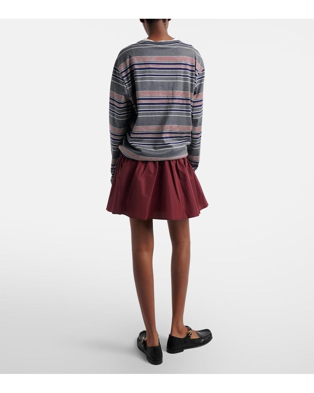 Miu Miu Brown Technical Miniskirt