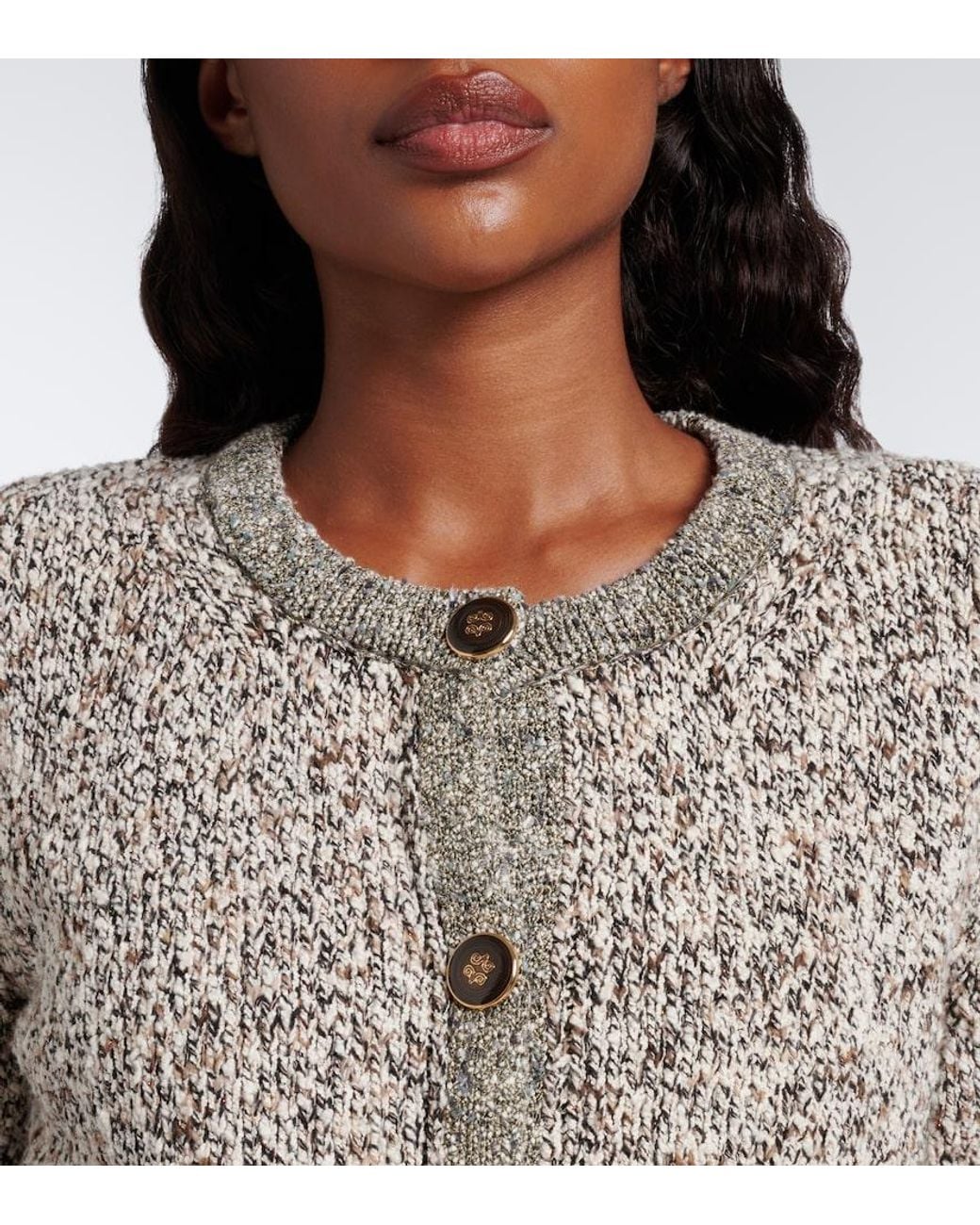 Veronica Beard Multicolor Rexton Knitted Cotton-Blend Cardigan