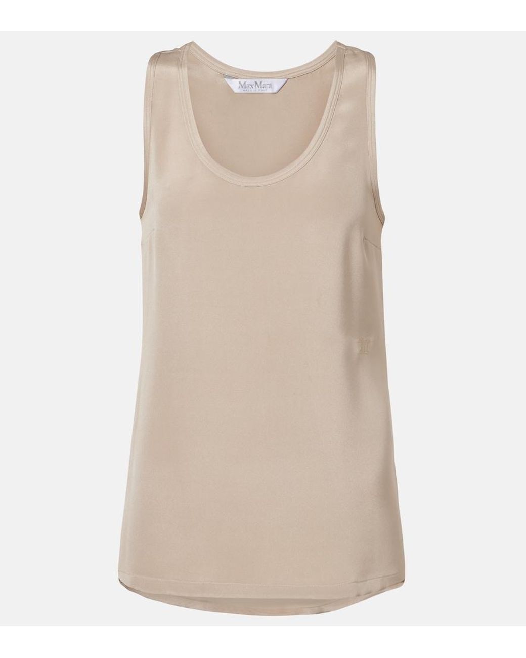 Max Mara Natural Silk Crepe De Chine Top