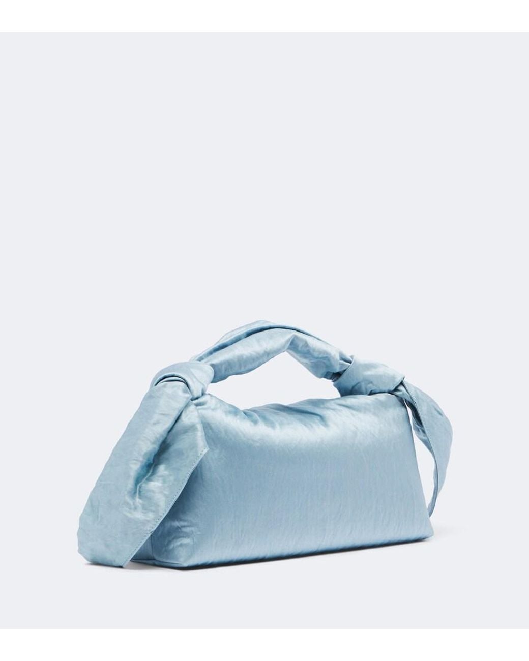 Erdem Blue Bloom E/W Satin Top-Handle Bag