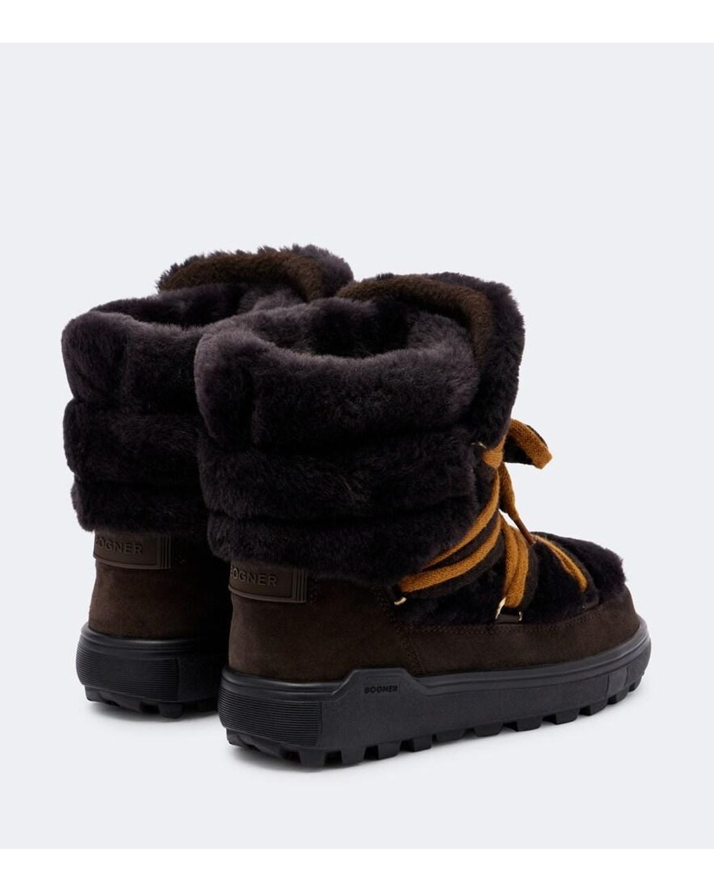 Bogner Black Chamonix Shearling And Suede Snow Boots